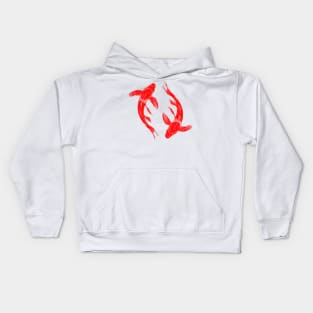 Red Koi Fish Kids Hoodie